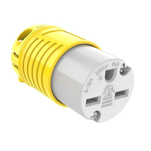 Miniatura 7 de RVGUARD extremos de cable de extensión macho y hembra, juego de enchufe y conector de repuesto de hoja recta de 15 A 125 V de servicio pesado, tipo