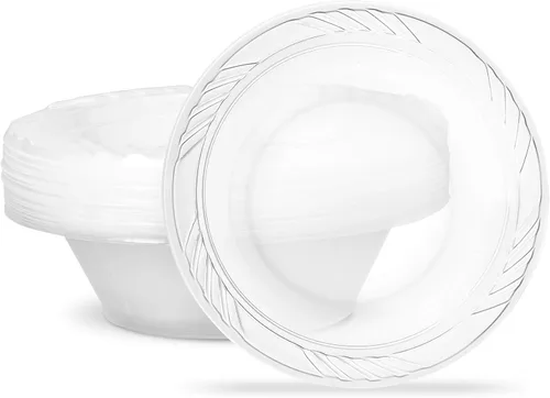 Miniatura 21 de PLASTICPRO - Cuencos desechables de plástico transparente de 18 onzas, Premium, para fiesta, Pack de 20
