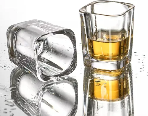 Miniatura 3 de Paquete de 30 Vasos de Chupito de Base Pesada al Por Mayor, Juego de Vasos de Chupito Cuadrados de 2.2 oz, Vaso de Chupito de Espresso Transparente