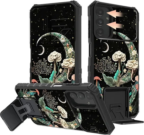Miniatura 25 de Rossy Funda para Samsung Galaxy S22 Ultra para Samsung S22 Ultra con cubierta deslizante para cámara con función atril, funda híbrida de doble capa