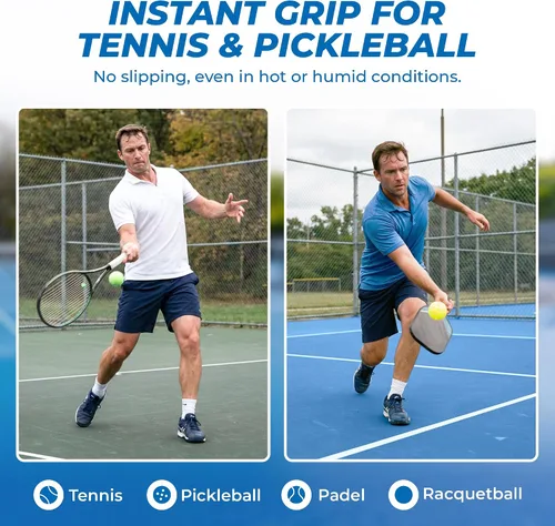 Miniatura 5 de Tourna Tac Rag - Paño de agarre pegajoso para tenis, pickleball y deportes (paquete de 2) - Potenciador de agarre para manos y asas, sin residuos
