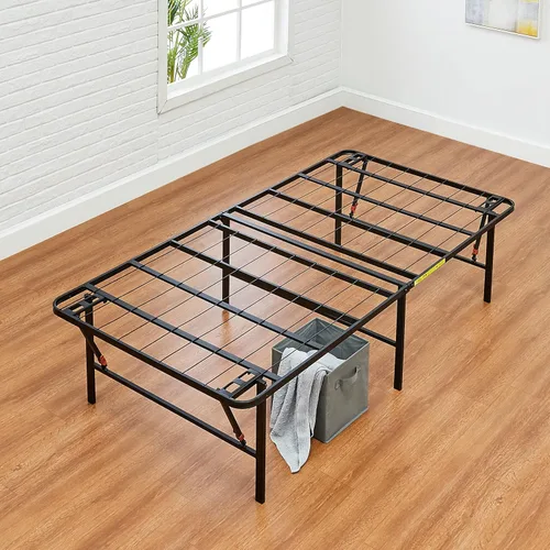 Miniatura 2 de Amazon Basics Base de cama de plataforma de metal plegable con configuración sin herramientas, 18 pulgadas de alto, marco de acero resistente,