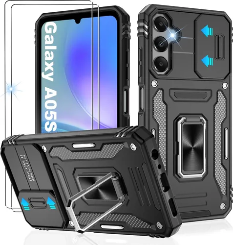 Miniatura 117 de Gritup para Samsung Galaxy S22 Funda con protectores de pantalla HD de 2 paquetes y cubierta deslizante para la cámara, protección contra caídas