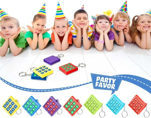 Miniatura 4 de Honoson Juego de 64 piezas de Tic Tac Toe para fiesta de cumpleaños, bolsa de regalo, relleno de calcetines para niños de 8 a 12 años