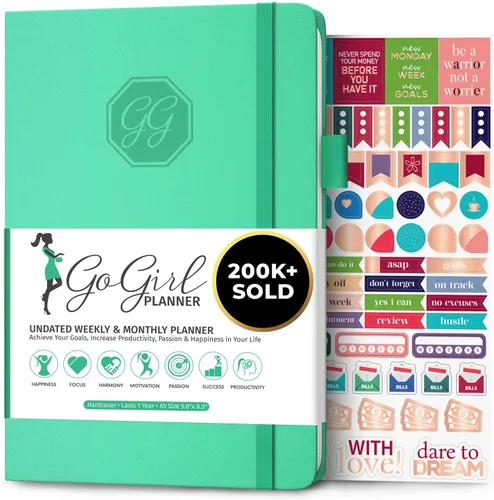 Miniatura 19 de GoGirl Agenda y organizador para mujer – Agenda semanal tamaño A5, diario de objetivos y agenda para mejorar la gestión del tiempo, la productividad