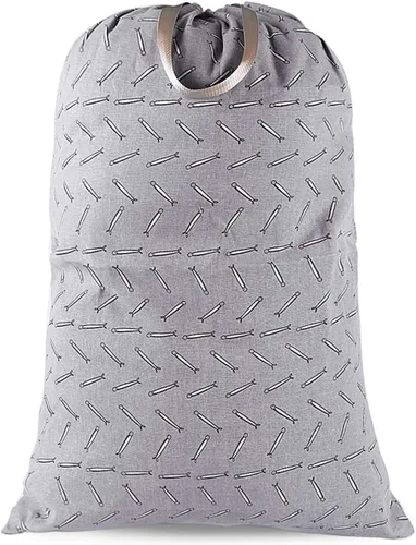 Miniatura 23 de Bolsa de lavandería extra grande con cordón y asa, bolsa de ropa sucia de viaje resistente para lavandería y hogar, forro duradero para cesta