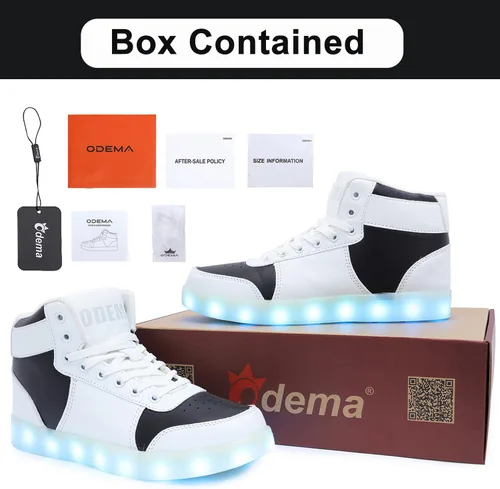 Miniatura 6 de Odema V3 - Zapatos deportivos con luz de carga USB, zapatillas de deporte LED para bailar