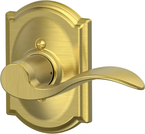 Miniatura 102 de SCHLAGE - Manija de puerta Accent con cerradura de paso libre para pasillo y armario en bronce antiguo - F10 ACC 716 Bronce Envejecido