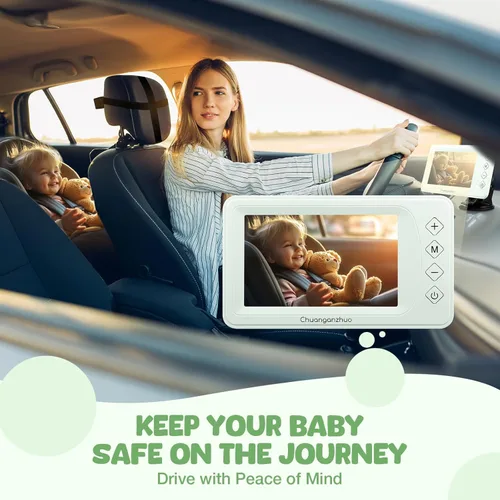 Miniatura 2 de Baby Car Camera with Advanced Night Vision, AHD 1080P 5inch IPS Full View Car Baby Monitor, Carseat Camera for Kids Infants Rear Facing Mirror, USB