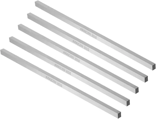 Miniatura 7 de 5 brocas de corte cuadrado HSS para torno de 0.157 in x 0.157 in x 7.874 in, molinillo de herramientas HSS en blanco, fresa rectangular de acero