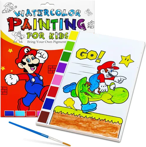 YXOTJHS Libro para colorear de acuarela, libros de pintura con agua para niños, colorear sin desorden para niños pequeños, juego de pintura mágica,