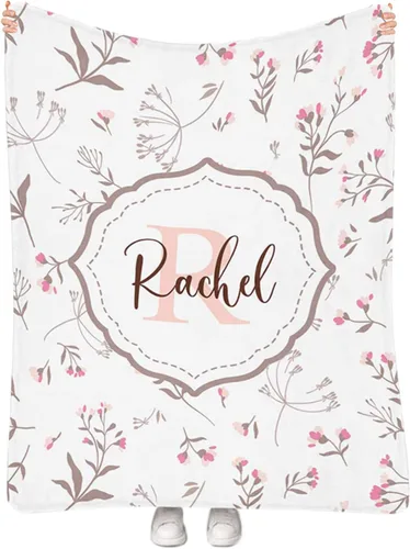 Miniatura 40 de Manta de bebé personalizada para niñas con nombre, manta de bebé personalizada con nombre, manta de envoltura floral para recién nacidos, niños