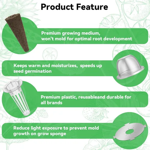 Miniatura 7 de inbloom Kit de vainas de semillas verdes para ensalada orgánica para AeroGarden, sistema de cultivo hidropónico Ahopegarden, alimento bajo