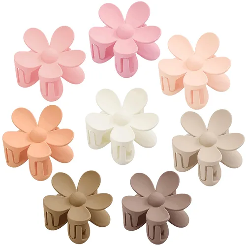 Miniatura 7 de Pinzas para el cabello de flores, 8 unidades, pinzas grandes para mujeres y niñas, cabello grueso y delgado, agarre fuerte, antideslizante, gran