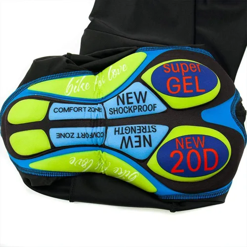 Miniatura 6 de Conjunto de camiseta de ciclismo para hombre, de manga larga, con almohadilla de gel 20D