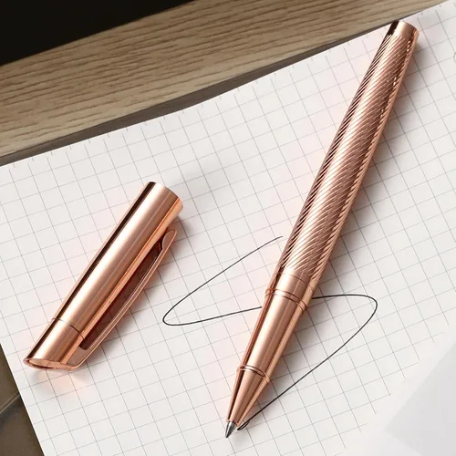 Miniatura 5 de Rollerball - Bolígrafos de tinta líquida para mujer, caja de lujo, tinta negra, bolígrafo recargable para oficina ejecutiva, profesional, regalo