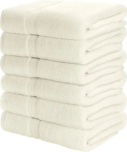 Miniatura 10 de Utopia Towels Juego de 6 toallas de baño (24 x 48 pulgadas), 100% algodón hilado en anillo de 500 GSM, medianas, ligeras y altamente absorbentes