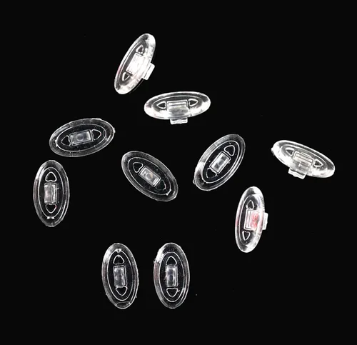 Miniatura 4 de Almohadillas de silicona de goma transparente tipo clip para la nariz, piezas para anteojos, lentes de sol, marcos de lectura, HNP003