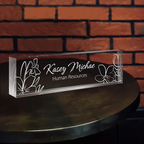 Miniatura 18 de Placa de Nombre Personalizada, Decoración de Oficina Personalizada - Accesorio de Escritorio de Acrílico, Regalos de Oficina para Empleados