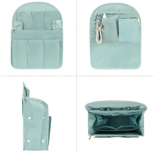 Miniatura 2 de Surblue Organizador de mochila con forro de inserción para colgar mochila de viaje y bolsillo de inserción, divisor de alta capacidad, organizador