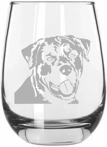 Miniatura 566 de Sakhalin Husky Dog - Copa de vino grabada personalizada de 15.25 onzas sin tallo