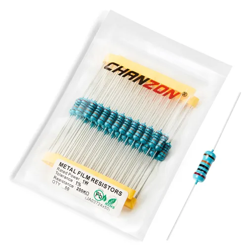 Miniatura 27 de Chanzon 50 piezas 1 W 10 Ω ohm Resistencia de película metálica fija de tolerancia 0.01 ±1% 10R MF Resistencias de agujero pasante con limitación