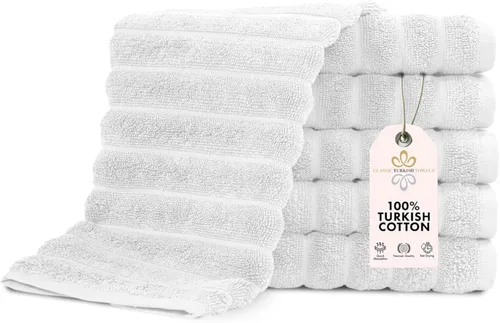 Miniatura 41 de Classic Turkish Towels - Juego de toallas de baño de algodón extragrande de alta calidad, gruesas y absorbentes, toallas de baño de lujo acanaladas