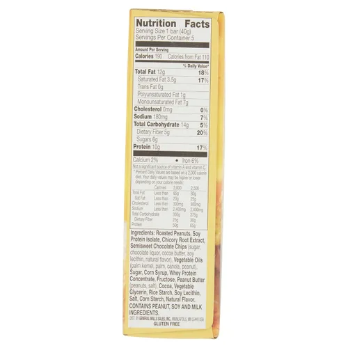Miniatura 5 de Nature Valley Barras masticables de proteínas, mantequilla de maní, chocolate oscuro, 5 barras (paquete de 3)