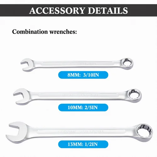 Miniatura 4 de Kit de Herramientas de Motocross de 26 Piezas Incluye Llave Combinada, Broca Hexagonal, Brocas, Manga, Destornillador, Controlador de Mango en T