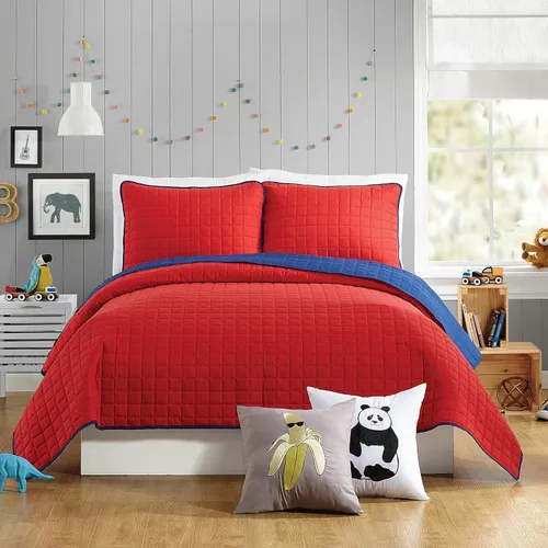 Miniatura 16 de URBAN PLAYGROUND Juego de edredón de todas las estaciones Coty gris - Juego de ropa de cama para niños de 2 piezas de microfibra cepillada suave