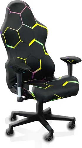 Miniatura 15 de Fundas para Sillas Gaming Fundas Deslizables, Impresión 3D Elástica Extensible para Asiento de Silla Gaming Reclinable de Computadora con Funda