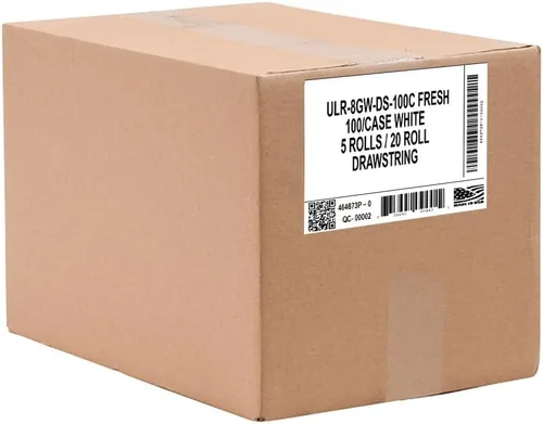 Miniatura 2 de Ultrasac Bolsas de basura perfumadas frescas con cordón blanco de 8 galones de 0.7 milésimas de pulgada de pulgada de grosor – 22 x 22 pulgadas