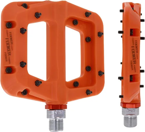 Miniatura 4 de FOOKER Pedales MTB para bicicleta de montaña, 3 rodamientos, antideslizantes, ligeros, de fibra de nailon, pedales de plataforma de bicicleta