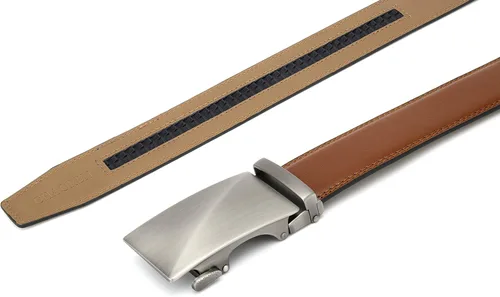 Miniatura 8 de CHAOREN Cinturón de trinquete de cuero para hombre, ajuste personalizable, estilo sin esfuerzo (1.378 in)
