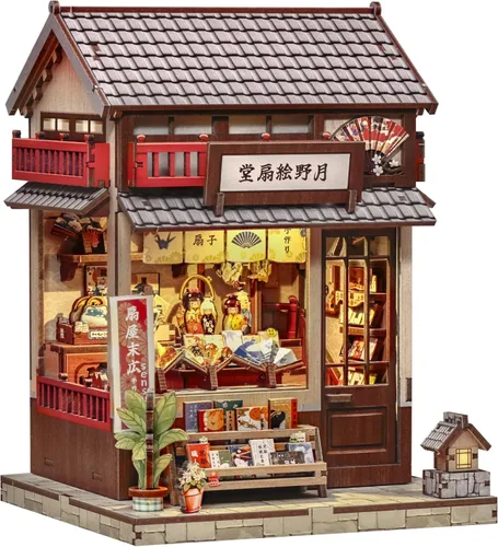 Miniatura 18 de CUTEBEE - Kit de rincón de libros - Kit de casa de muñecas en miniatura DIY para adultos, decoración de estantería de casa pequeña Booknook