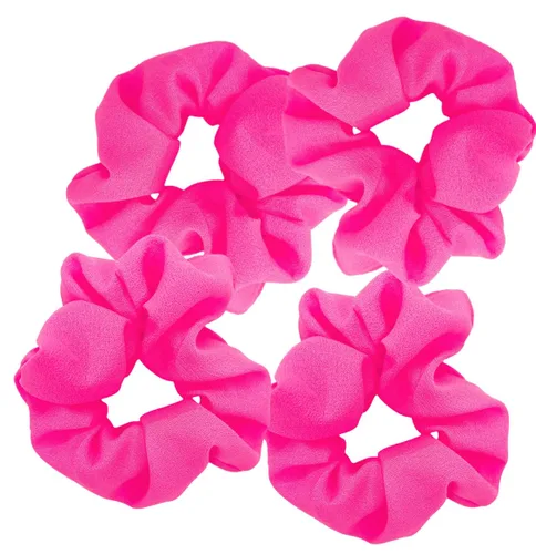Miniatura 9 de Bandas elásticas para el cabello de neón, coleteros de color liso verde neón (4 unidades)