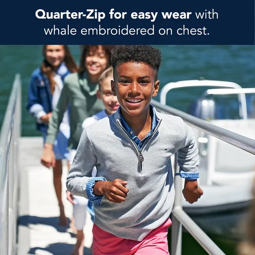 Miniatura 4 de vineyard vines Sudadera Saltwater con cremallera de 12 para niño