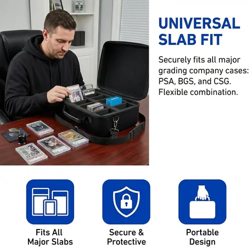 Miniatura 2 de Estuche para tarjetas rígidas de 3 x 4 pulgadas, caja de almacenamiento de tarjetas comerciales graduada, cajas organizadoras de tarjetas deportivas