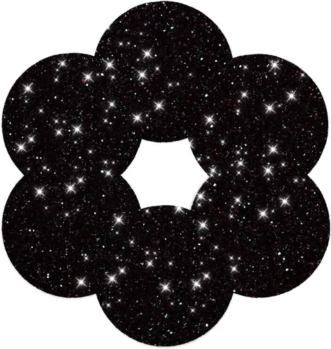 Juego de 4 manteles individuales negros de cuero brillante con purpurina de 15.4 pulgadas para decoración de fiestas, bodas, día de Acción de
