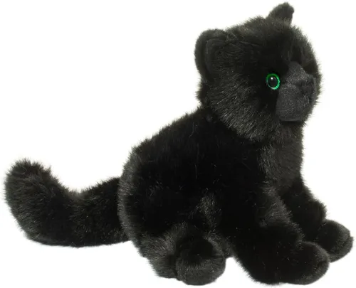 Miniatura 5 de Douglas Salem - Peluche de gato negro, 9 pulgadas de alto sentado
