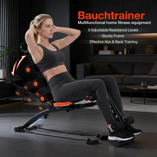 Miniatura 2 de Banco de entrenamiento abdominal – Máquina ajustable para sentarse – Entrenador de gimnasio en casa para abdominales, abdominales, elevaciones