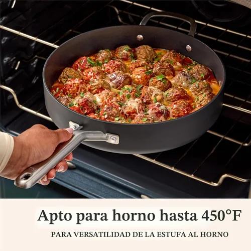 Miniatura 4 de Calphalon® - Sartén para saltear de 5 cuartos de galón, antiadherente y anodizada con tapa