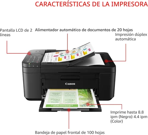 Miniatura 3 de Canon PIXMA TR4720 Impresora inalámbrica todo en uno, uso doméstico con alimentador automático de documentos, impresión móvil y fax integrado