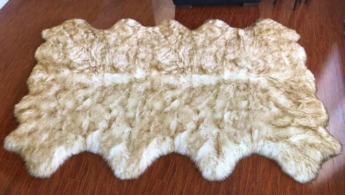 Miniatura 95 de LAMBZY Alfombra sintética de piel de oveja auténtica, con textura inferior gruesa, fuerte, fácil de lavar, resistente a las manchas, perfecta