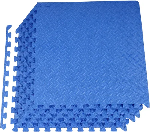 Miniatura 20 de Fitvids Tapete de suelo de rompecabezas para gimnasio, azulejos entrelazados de EVA de alta densidad de 3/4 pulgadas de grosor, alfombrilla