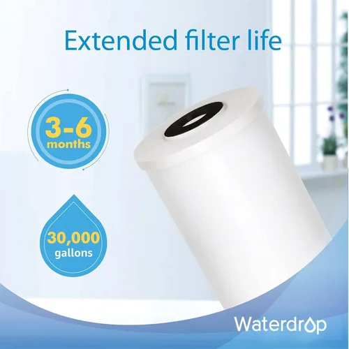 Miniatura 7 de Waterdrop FXHTC - Filtro de agua de carbono para toda la casa, repuesto para GE® FXHTC, GXWH40L, GXWH35F, Culligan® RFC-BBSA, American Plumber