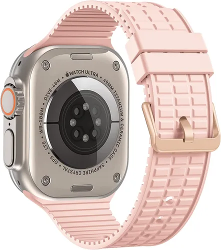 Miniatura 9 de Bandiction Paquete de 2 correas de nailon resistentes compatibles con Apple Watch Ultra Band de 1.929 in 1.772 in 1.732 in 1.654 in, correas anchas