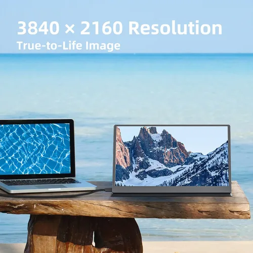Miniatura 8 de Upperizon Monitor portátil de 15.6 pulgadas 4K UHD 3840X2160 100% sRGB 60Hz IPS HDR HDMI USB-C Monitor de viaje para laptop, MacBook, PC, Surface