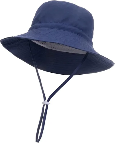 Miniatura 2 de Sombrero de sol para bebé de verano UPF 50+, sombrero de pescador de ala ancha, sombreros de playa para bebés niños y niñas de 0 a 6 años
