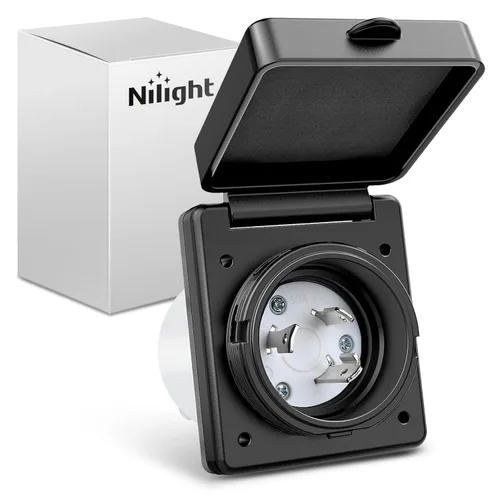 Miniatura 10 de Nilight Kit de entrada y salida de alimentación de 50 amperios para RV con protector de cable de arranque, ETL listado, 125/250V, NEMA SS2-50P Combo